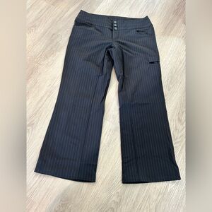 Lululemon Vintage Classic Black Pinstripe  Hiking Pants Trousers.